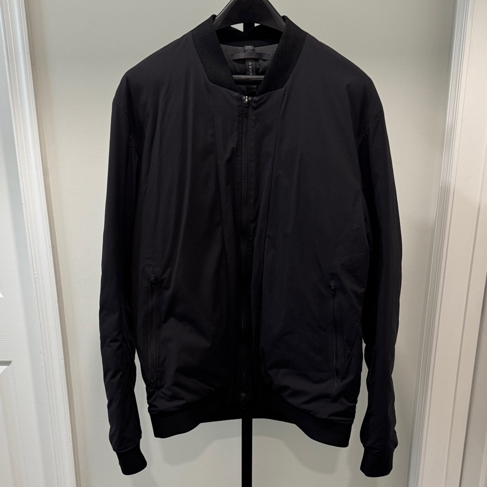 Lululemon Men's Black Bomber Jacket - goose down filling
